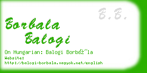 borbala balogi business card